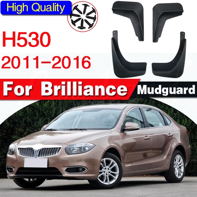 4Pcs Molded Mud Flaps For brilliance auto zhonghua H530 2011 - 2016 Set Mudflaps Splash Guards Flap Mudguards Front Rear