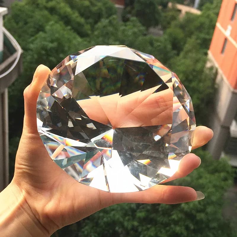 120mm Shining Crystal Glass Big Diamond Paper Weight, Gorgeous Crystal Wedding Decoration, Valentine Gifts