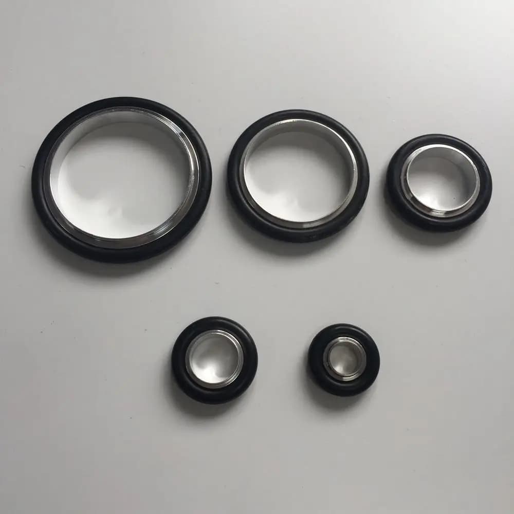 5Pcs KF10 16 25 40 50 Centering Ring Aluminum Rubber Seal Vacuum Pump Flange Fitting Part