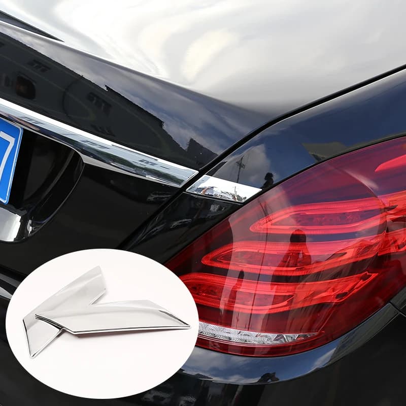 2pcs ABS Chrome Car Tail Strips Sequins Trim For Mercedes Benz S Class W222 2014-2018 Accessories