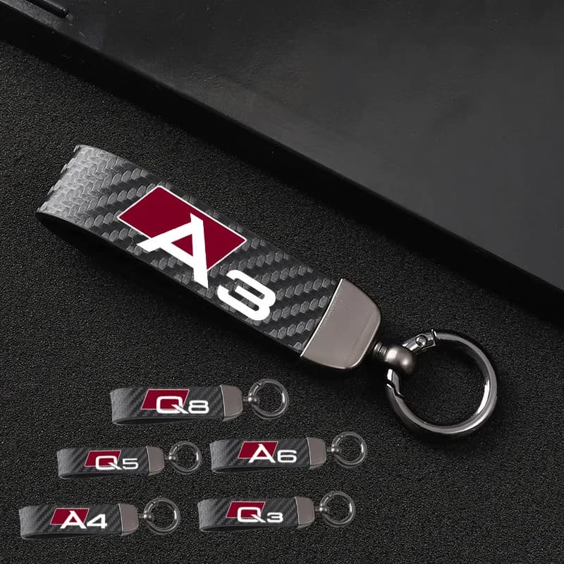Leather car keychain Horseshoe Buckle Jewelry for audi A3 A4 A5 A6 A7 A8 Q3 Q5 Q7 Q8 car accessories