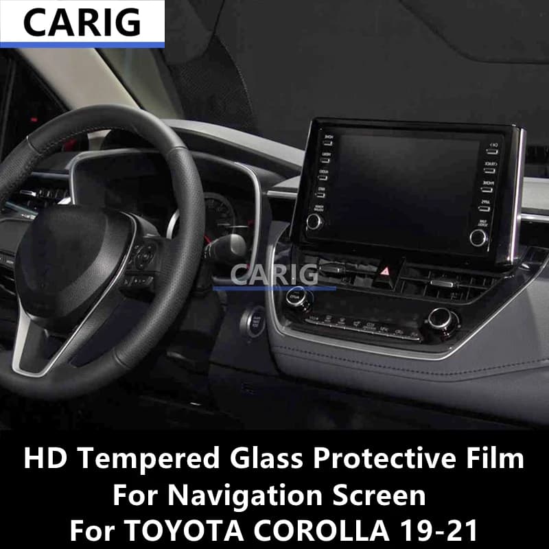 For TOYOTA COROLLA 19-21 Navigation Screen HD Tempered Glass Protective Film Anti-scratch Repair Film Accessorie Refit