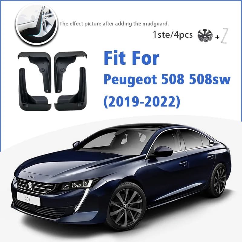 Mudguard For Peugeot 508 sw 508sw 2019-2022 Front Rear 4pcs Mudflaps Mudguards Car Accessories Auto Styline Splash Guard Fender