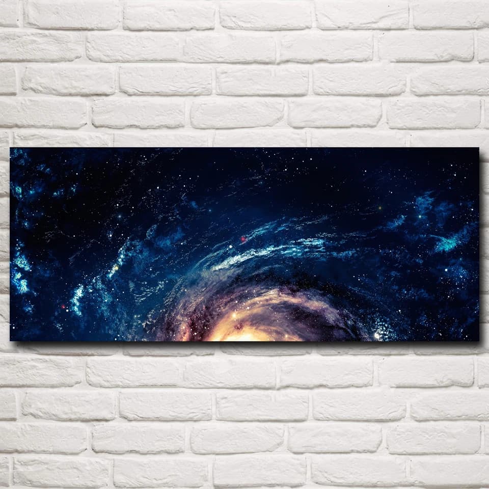 Ultrawide Space Stars Galaxy Paintings Wall Decor Art Silk Posters and Prints Living Room Home Decoration Pictures Bedroom