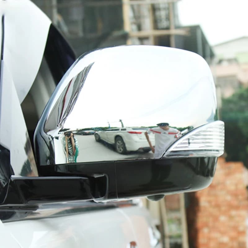 For Infiniti QX80 2013-2018 ABS Chrome and Carbon fibre Car rearview mirror cover Cover Trim Car accessories styling 2pcs