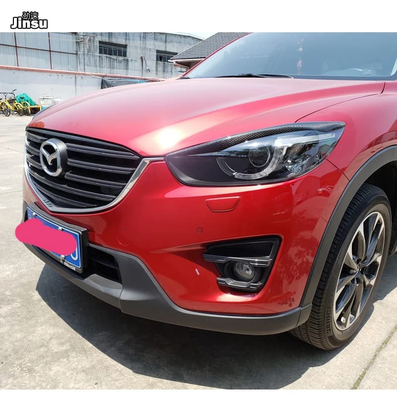 CX-5 Carbon fiber headlight eyelid eyebrows For Mazda CX5 SUV 2.0L 2.5L 2013 -2015 CX 5 Front light decorative sticker