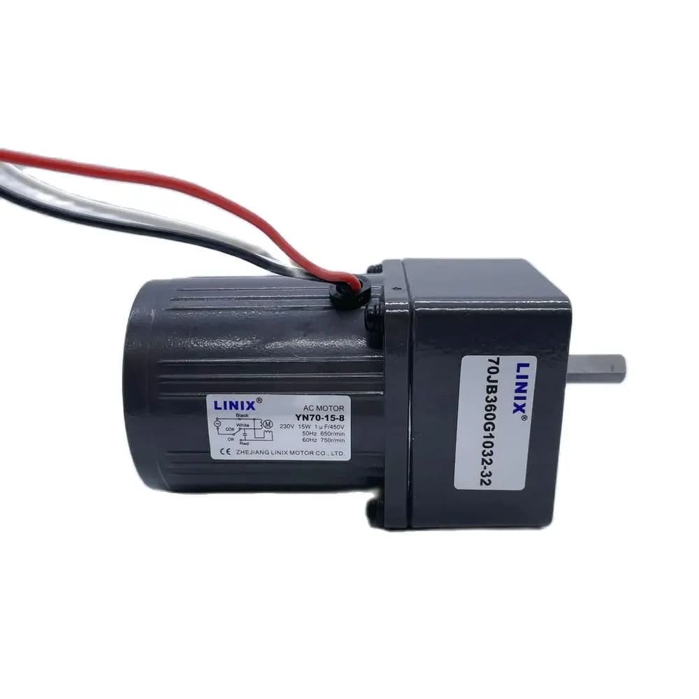 Best Price LINIX AC Gear Motor 70JB360G10 Reducer YN70-15-8 15W Fireplace Motor 230V