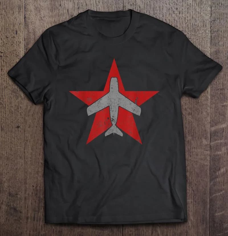 Mig-15 Jet Fighter Vintage Style Russian Soviet Star Men t shirt Short  Casual 100% COTTON  O-Neck shirta