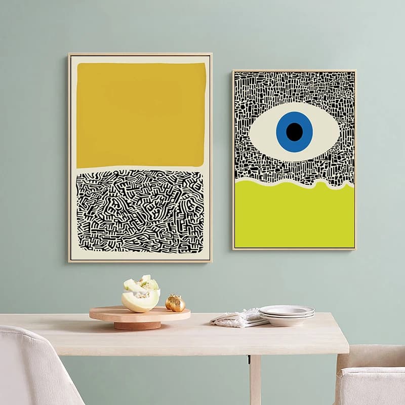 Modern Colorful Eye Poster Geometric Abstract Canvas Painting Nordic Wall Art Print Picture For Living room Home Decoration