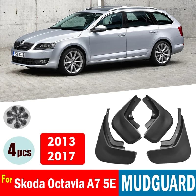 FOR Skoda Octavia A7 5E 2013-2017 Mudguards Fender Mud Flap Guards Splash Mudguard Car Accessories Auto Styline Front Rear 4pcs
