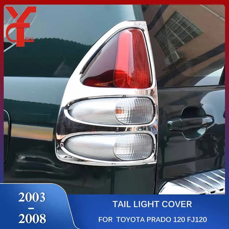 ABS Chrome Tail Light Cover Car Accessories For Toyota Prado 120 Land Cruiser Fj120 2003 2004 2005 2006 2007 2008