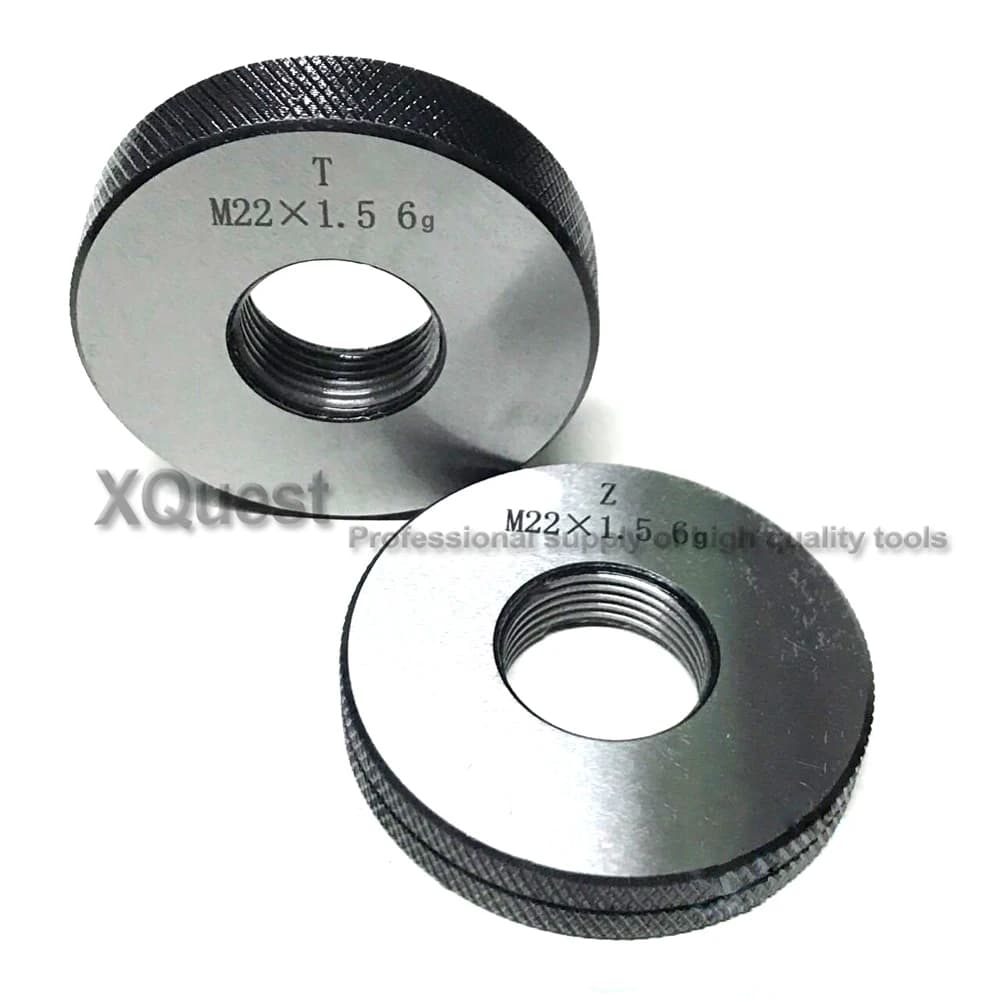 6G Metric Thread Ring Gauge Set M22 M22X2.5 M22X2 M22X1.5 M22X1 T Z Fine Screw Thread Ring Gage Detection Tools M22*1.5 M22*1