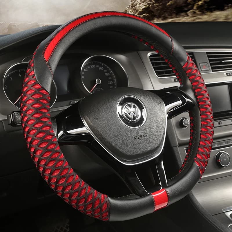 D Shape Car Steering Wheel Cover PU Leather For Nissan Qashqai J11 Nissan X-trail T32 Golf 7 Tiguan 2019 2020 Kia Optima K5 2021
