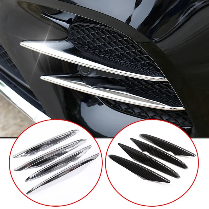 ABS Chrome Air Intake Grille Strips Trim Car Accessories For GLC Class X253 GLC260 GLC300 2017-2019 Car 4Pcs