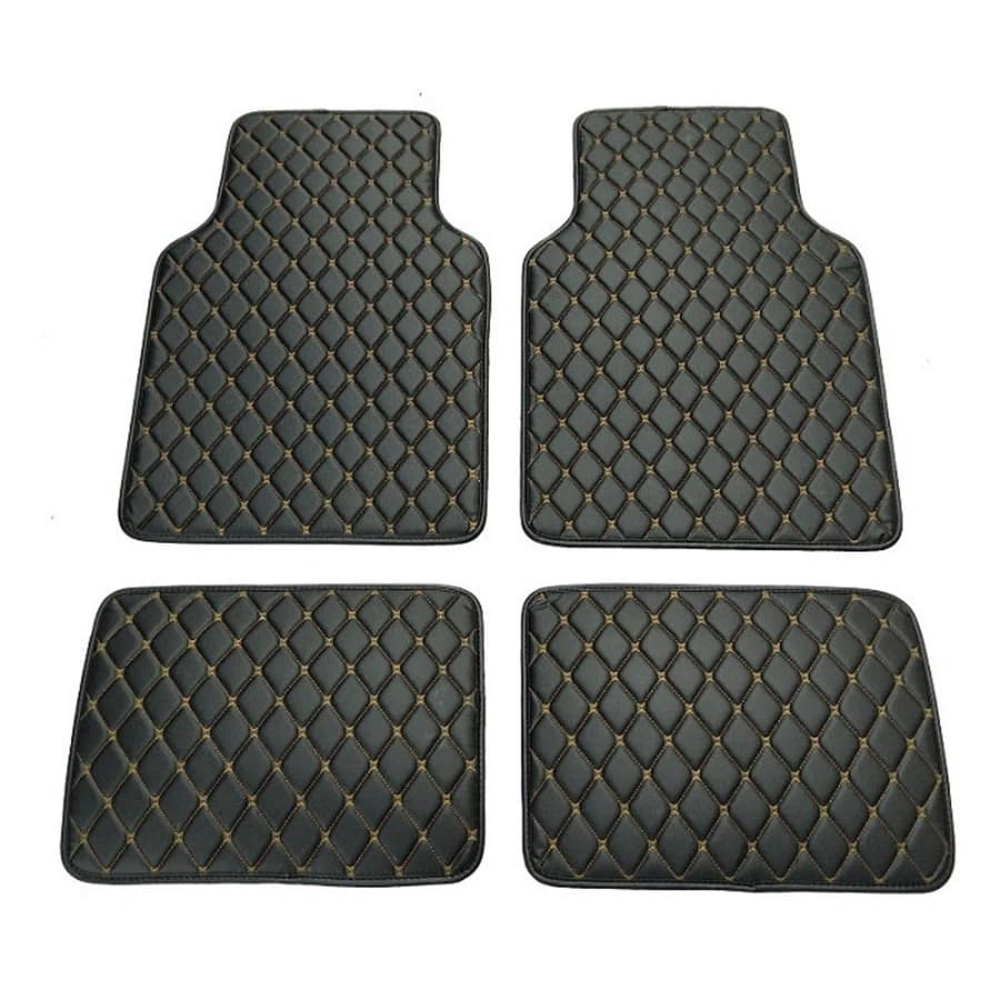 4pcs Black Car Floor Mat Set Waterproof Front Rear PU Leather For RHD/LHD BMW 3 5 7 Series F20 E90 F30 E60 F10