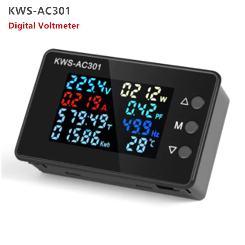 KWS-AC301 Digital Voltmeter Electricity Power Meter Wattmeter Energy Analyzers  AC 50-300V Voltage Detector 0-100A 50-60HZ