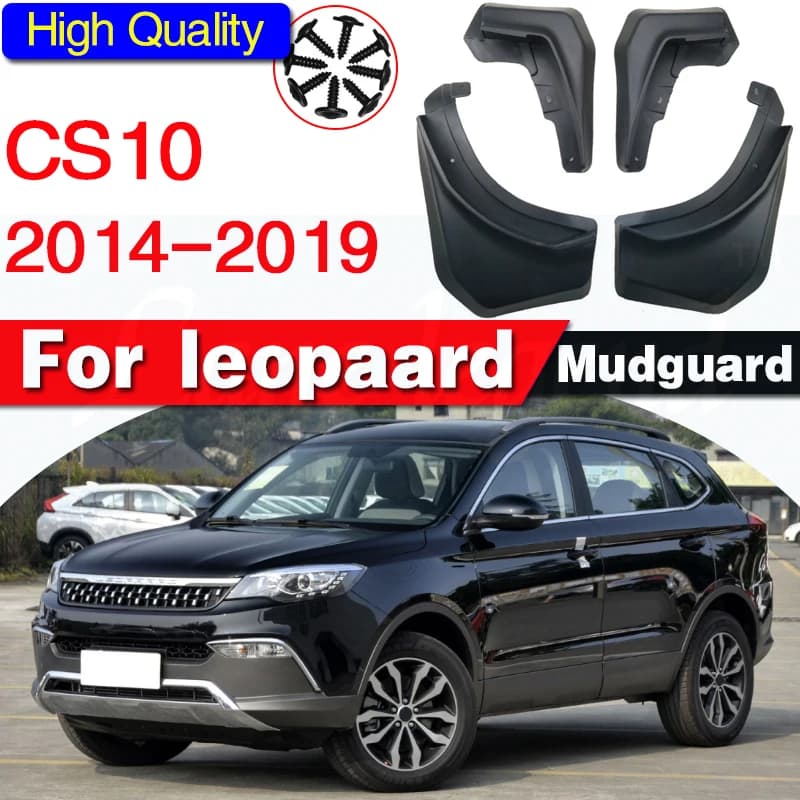 Set Molded Car Mud Flaps For Leopaard CS10 2014-2019 Mudflaps Splash Guards Mud Flap Mudguards Fender Styling