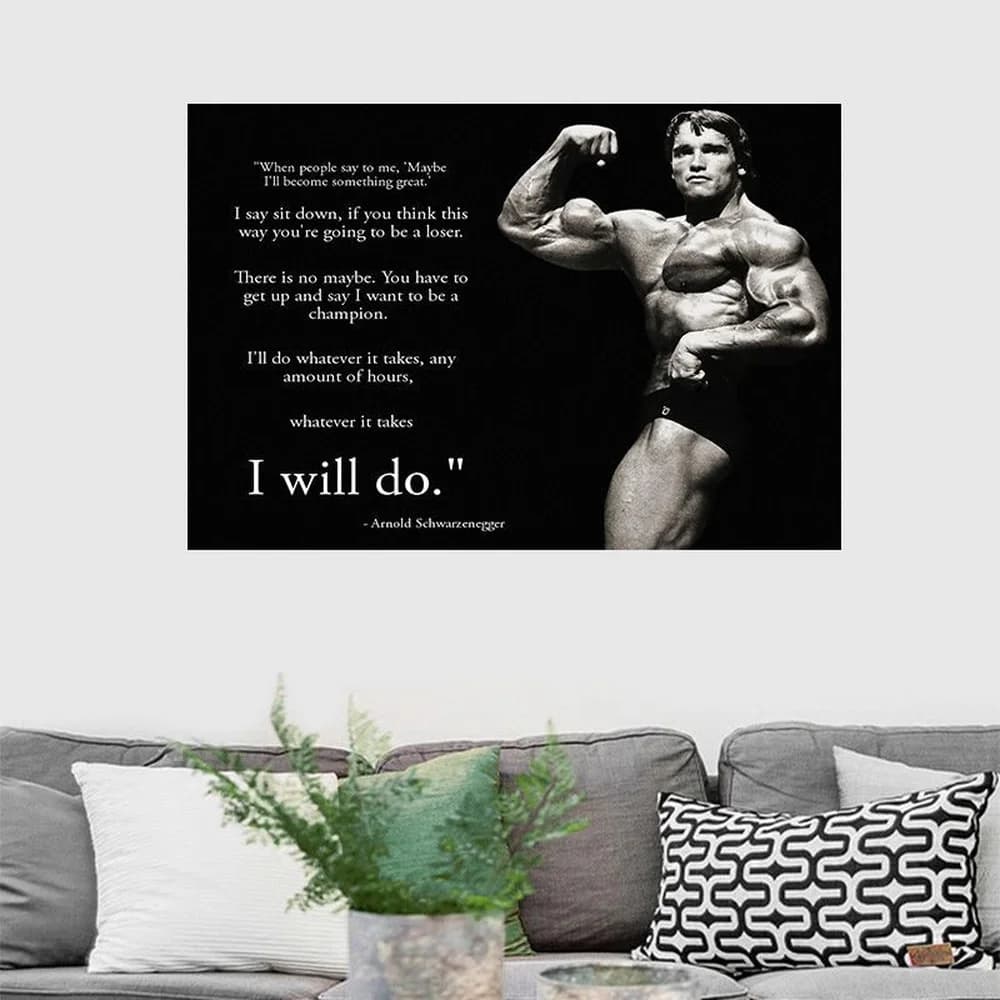 Arnold Schwarzenegger Poster Terminator Characters Fitness Motivation Pictures Sports Decoration Painting of Gym