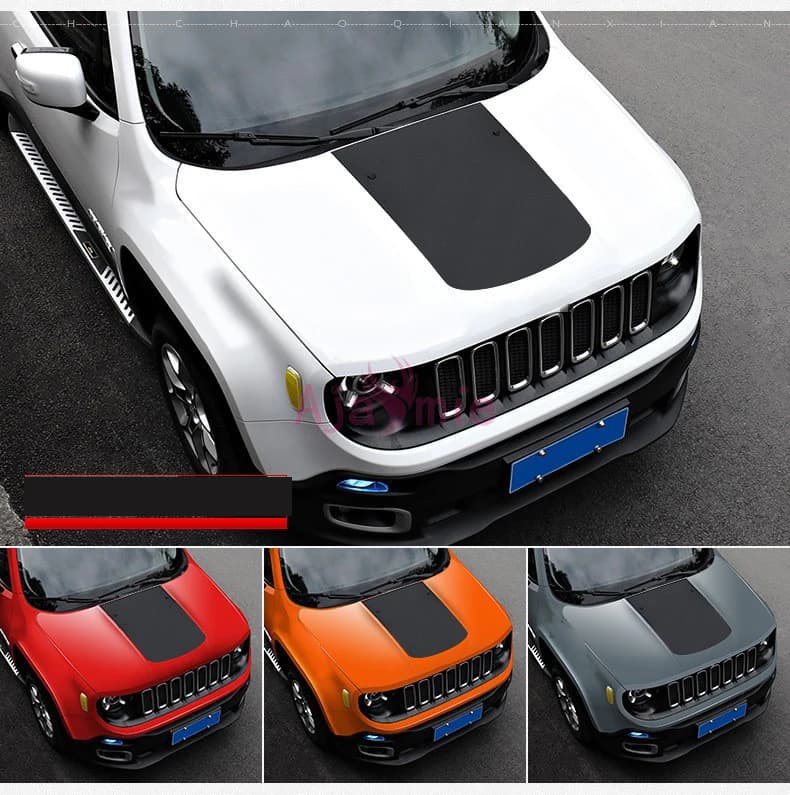 For Jeep Renegade 2016 2017 2018 Carbon Fiber Color Car Hood Film Decal Car Sticker Protector Styling Accessories