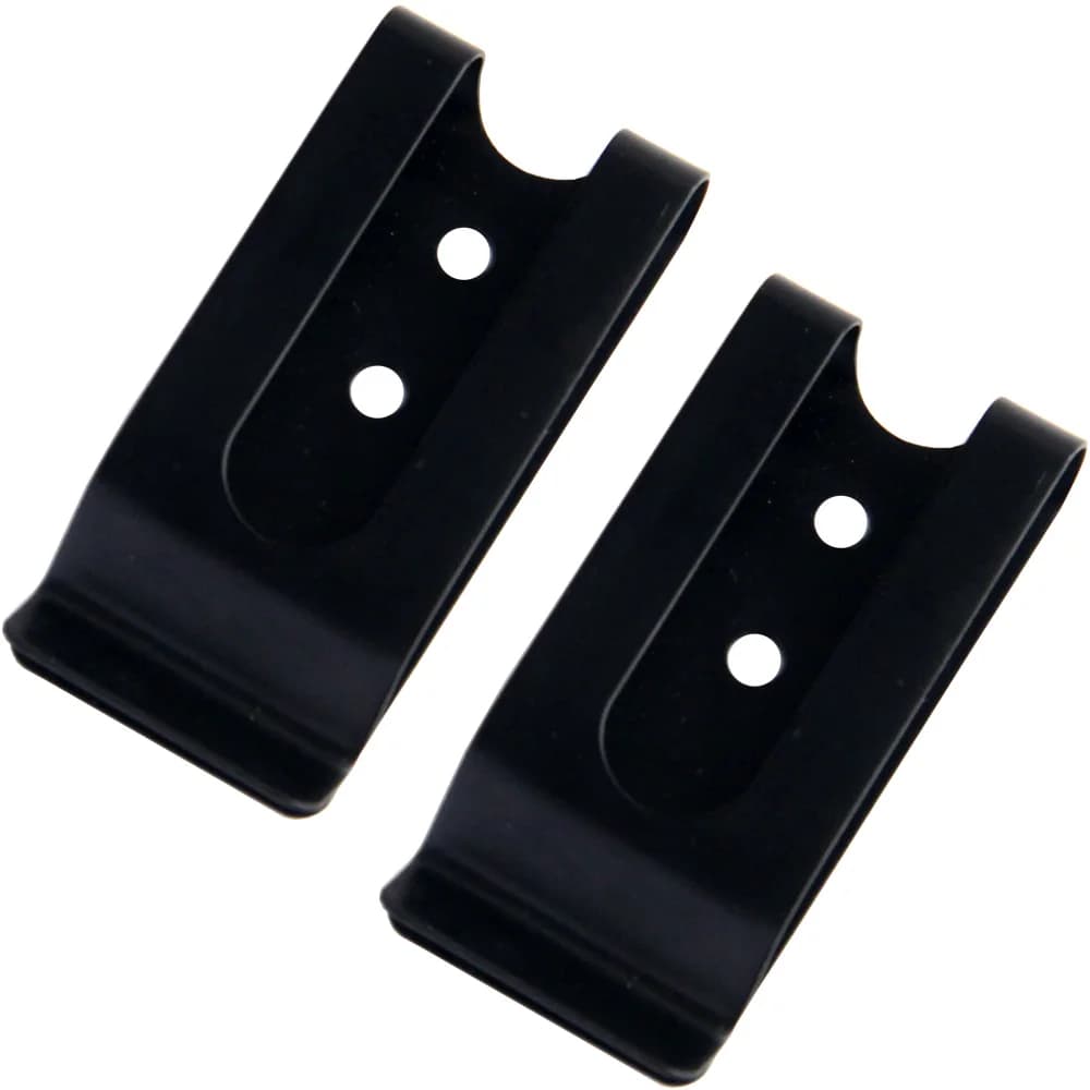 2PCS/ Buckle Clip Holster Sheath Belt Clip Manganese Steel Hooks Clasp Double Holes Spare Parts for Belt Bag Leather Crafts DIY