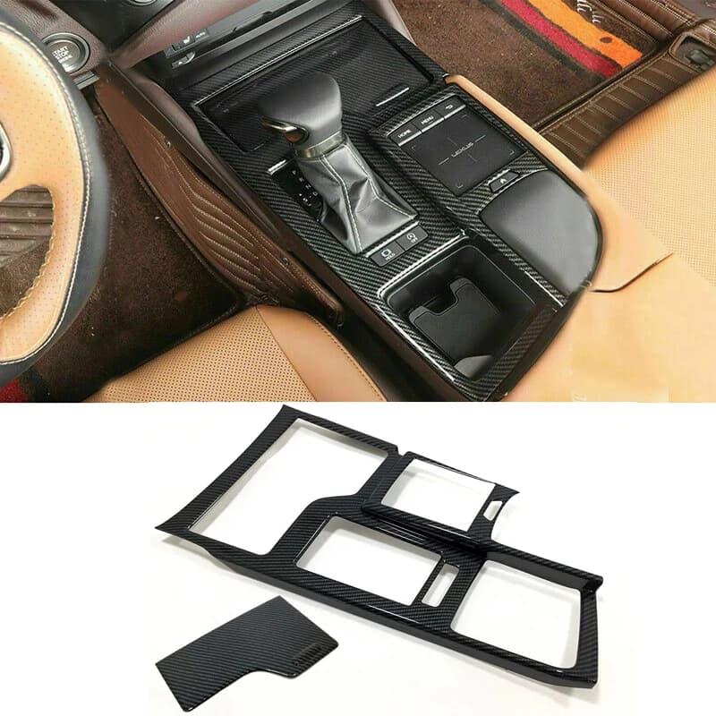Carbon Fiber Inner Gear Shift Box Panel Cover Trim for Lexus ES ES300h 200 ES350 300h 2018-2022 Center Console Mouse Frame Panel