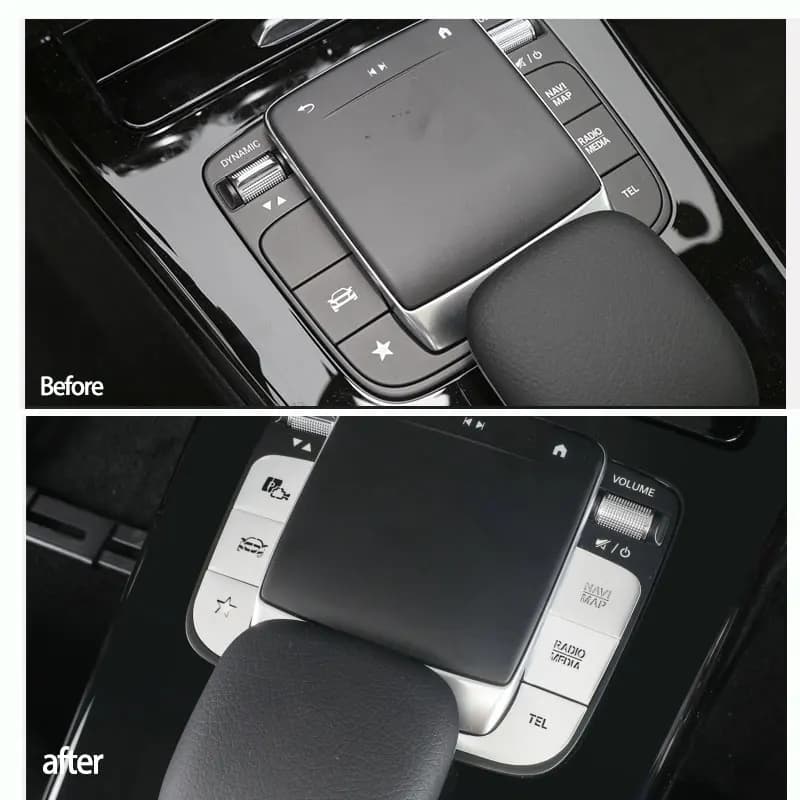 Center Console Mouse Buttons Sequins Decoration Accessories Cover Trim For Mercedes Benz A B GLB GLA EQA EQB Car Door Lock