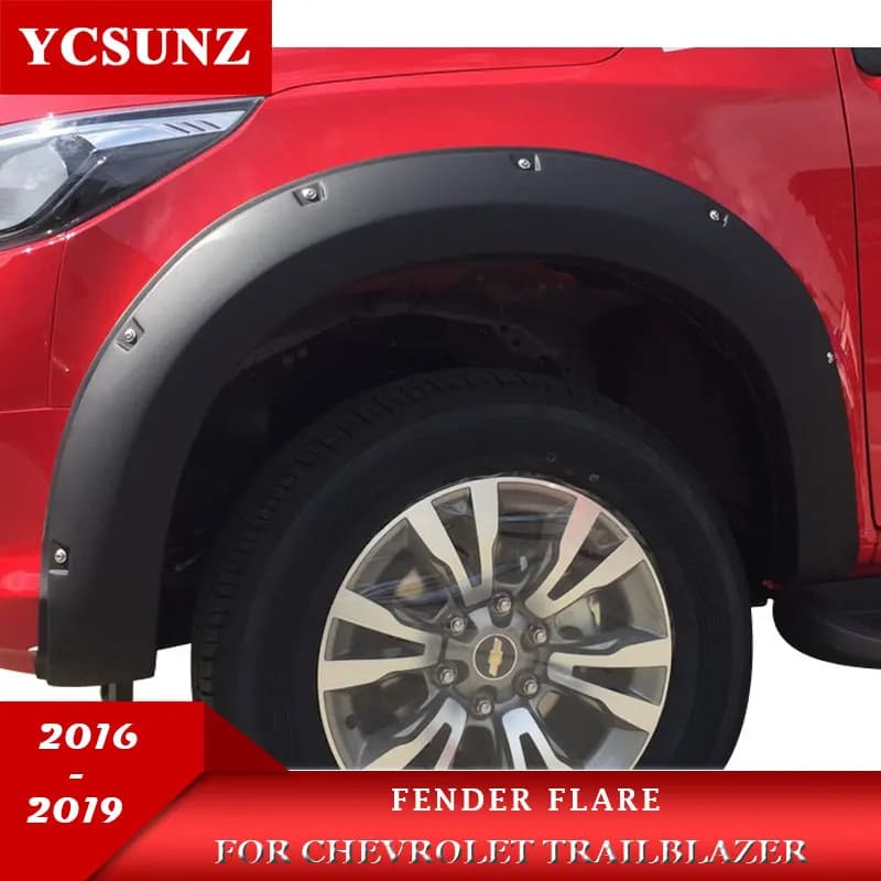 Modified Fender Flare for Chevrolet Trailblazer 2016 2017 2018 2019 Black Color Mudguards Car Accessories Parts