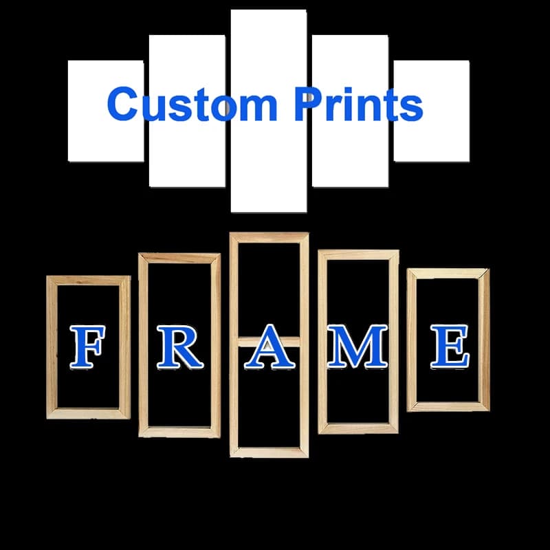 custom print HD canvas wall pictures Modular 5 Panel Anime Figure Landscape poster living room decoration painting Estmo