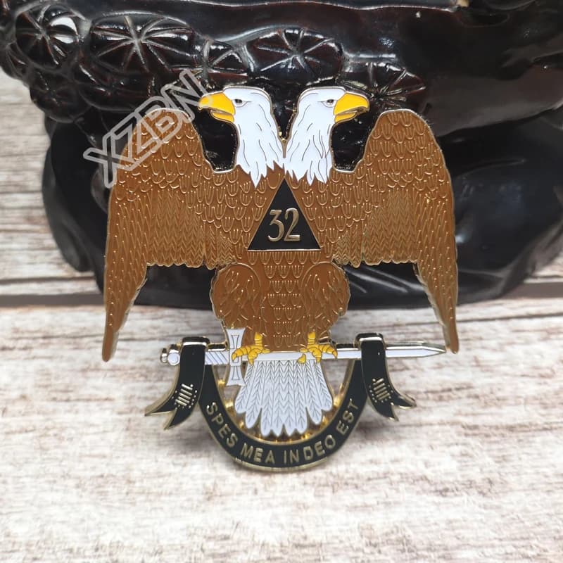 Masonic Auto Car Badge Emblems Mason Freemason BCM30 Ancient & Accepted Scottish Rite 32 Degree SPES MEA INDEO EST 3D 3''