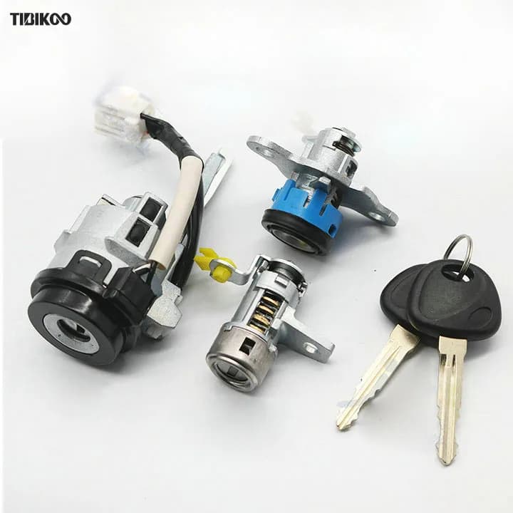 Car Lock Cylinder for Hyundai Verna Full Door Link Centre Control Left Door Ignition Lock Cylinder Trunk Right Outside Groove