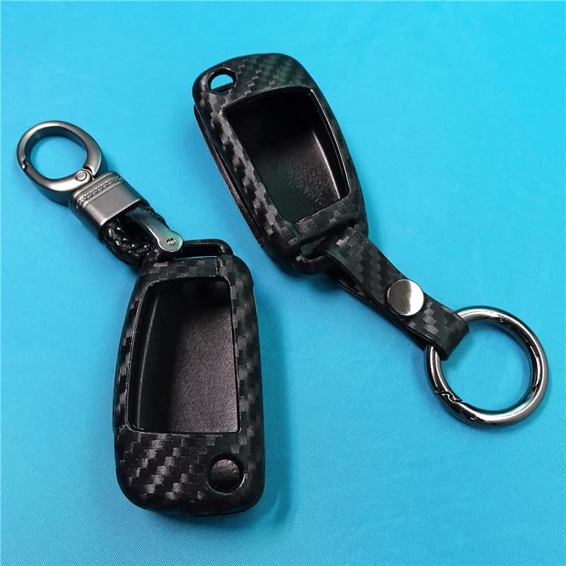 Car Key Case Cover Carbon Fiber For Audi A3 A4 A4L B5 B6 B7 B8 B9 A5 A6 A6L C5 C6 Q3 Q5 Q7 S5 S7 RS3 TT Car Key Shell Protector