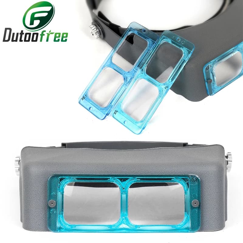 Optivisor Head Wearing Magnifier Eye Loupe Watchmaker Repair Third Hand Helmet Magnifying Glasses Wearing Magnifier Watch Repair