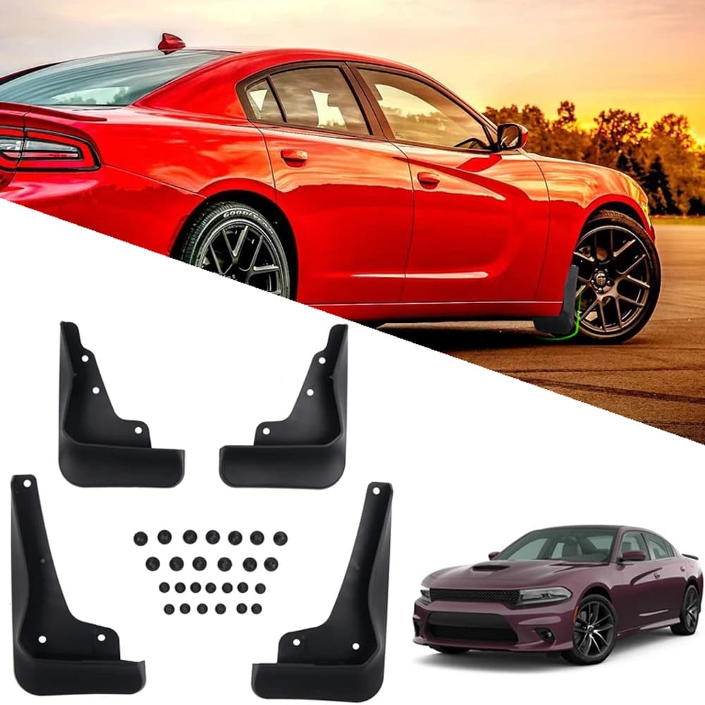 Car Accessories For Dodge Charger 2015 2016 2017 2018 2019 2020 (GT/RT/SCAT PACK) Mudflaps Splash Guards Fender Mud Flaps 4pcs