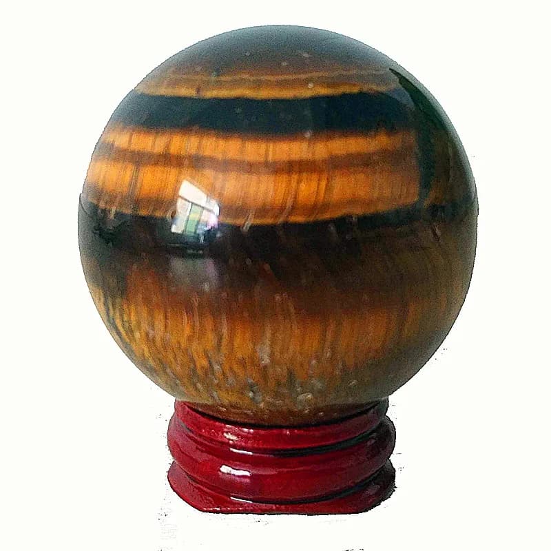 45-55mm Natural Tiger's-eye Stone Sphere Crystal Ball Home Room Decor Feng Shui Ornaments Chakra Spiritual Reiki Healing