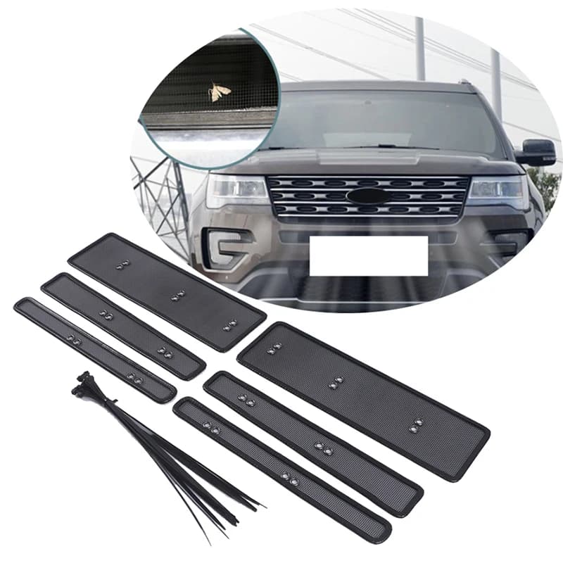 6pcs Car Insect Screening Mesh Front Grille Insert Net For Ford Explorer 2016 2017 2018 Accessories