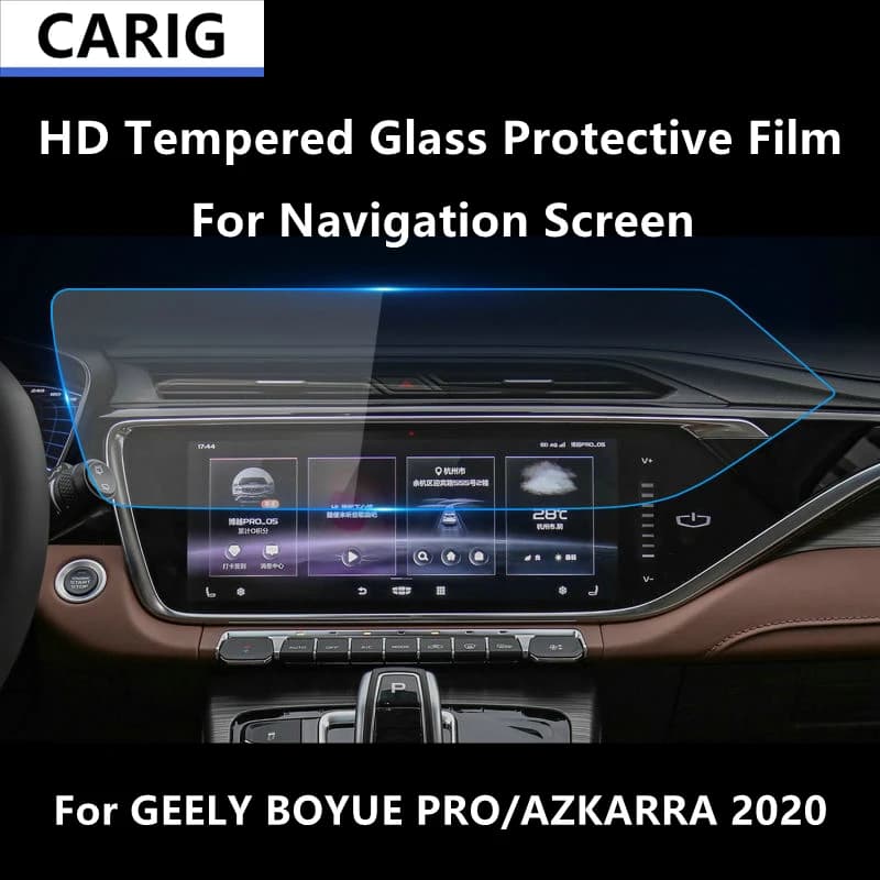 For GEELY BOYUE PRO/AZKARRA 2020 Navigation Screen HD Tempered Glass Protective Film Anti-scratch Repair Film Accessories Refit