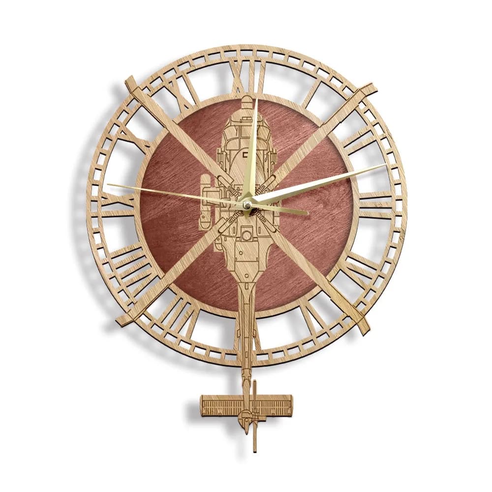 HH-60J Jayhawk Rescue Helicopter Military Wall Clock Made Of Wood Aviation Home Decor US Navy Jetfighter Decorative Wall Watch
