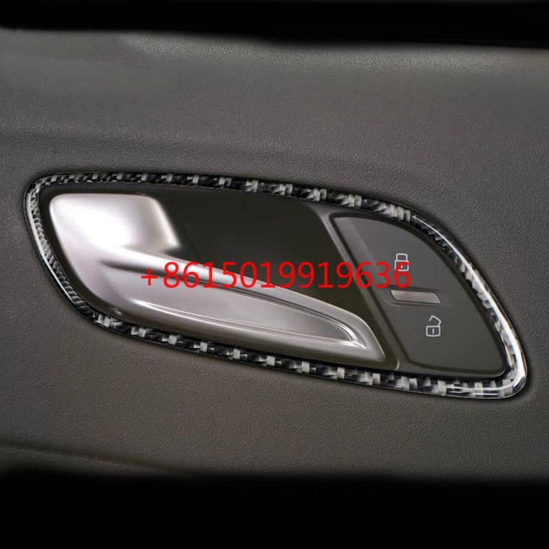 for Audi TT TTS R8 2008-14 special carbon fiber interior door handle internal control panel model accessories sticker