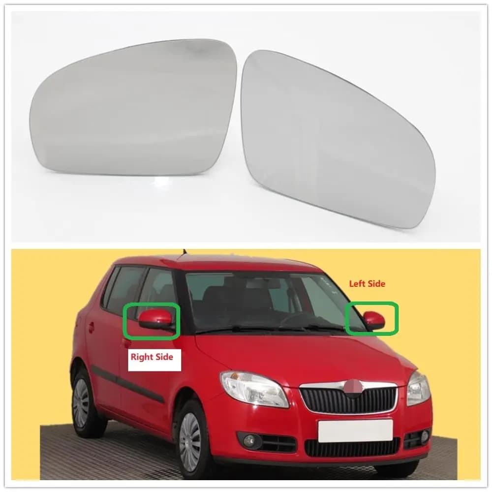 For Skoda Fabia MK2 Roomster 2007 2008 2009 2010 2011 2012 2013 2014 2015 Car-Styling New Mirror Glass Heated