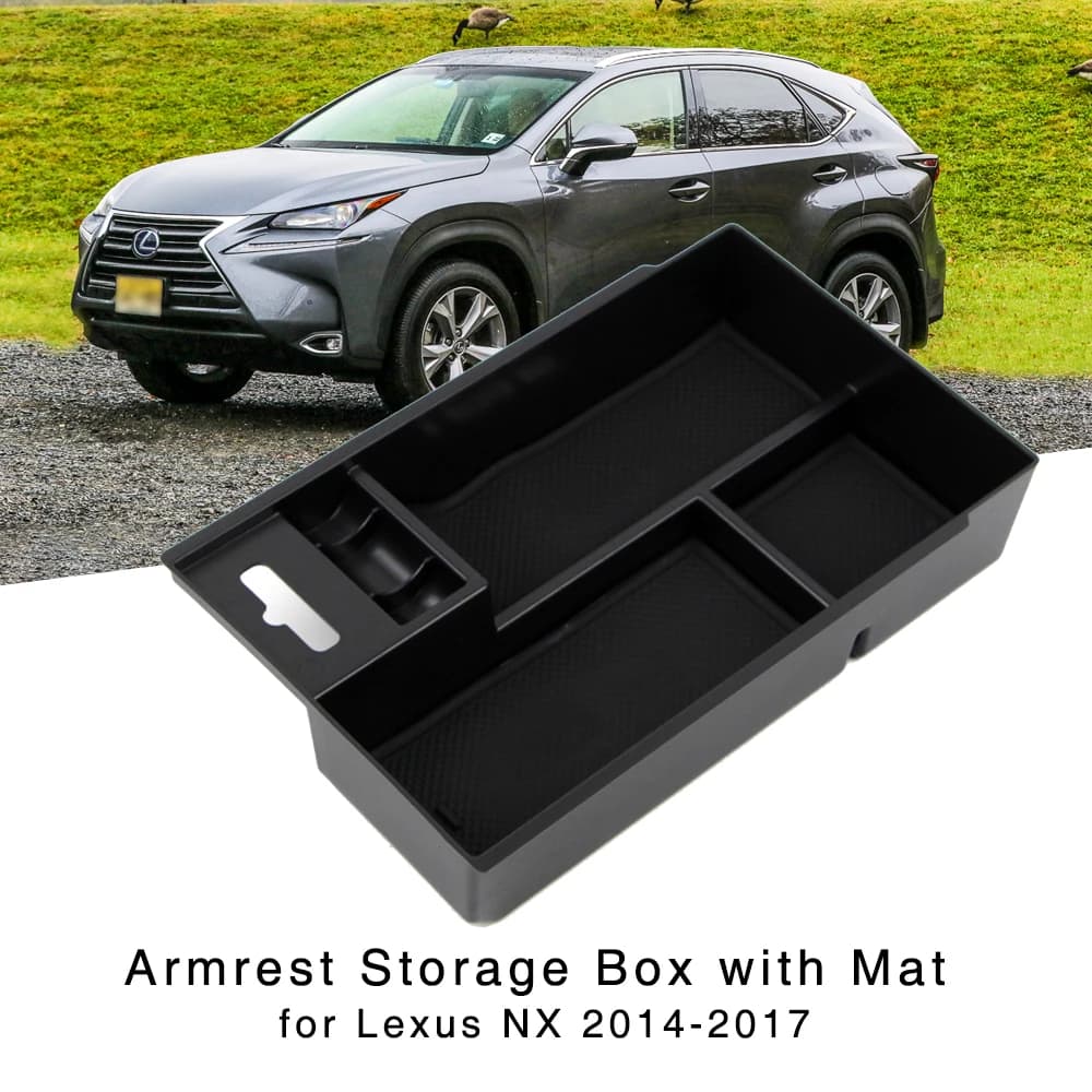 Car Armrest Storage Box for Lexus NX 2014 2015 2016 2017 Interior Center Console Organizer Glove Holder Tray