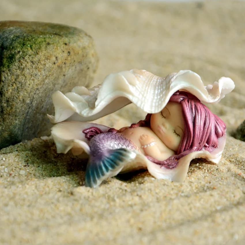 Creative Kawaii Mini Mermaid Animals, Home Decor Micro Fairy, Garden Figurines Miniatures, Fish Tank Decoration, DIY Accessories