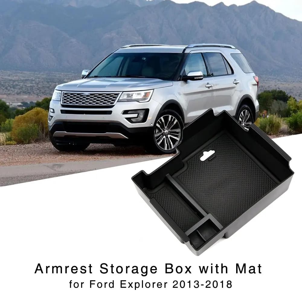Armrest Storage Box for Ford Explorer 2013 2014 2015 2016 2017 2018 Interior Center Console Organizer Glove Holder Tray