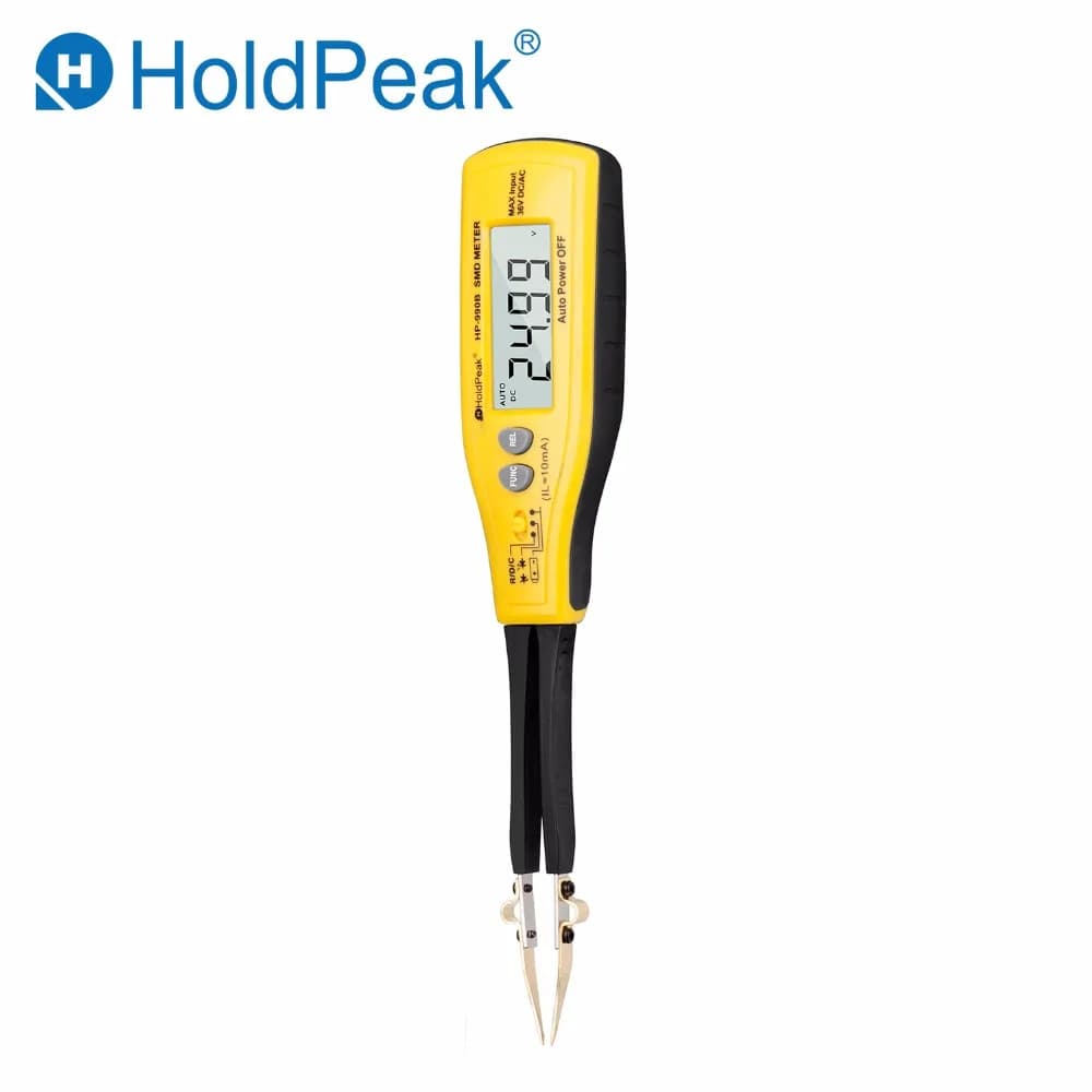 HoldPeak HP-990B Smart SMD Multimeter RC Resistance Capacitance Manual Meter Tester Auto Scan with 2 Backup Test Pin LCD Display
