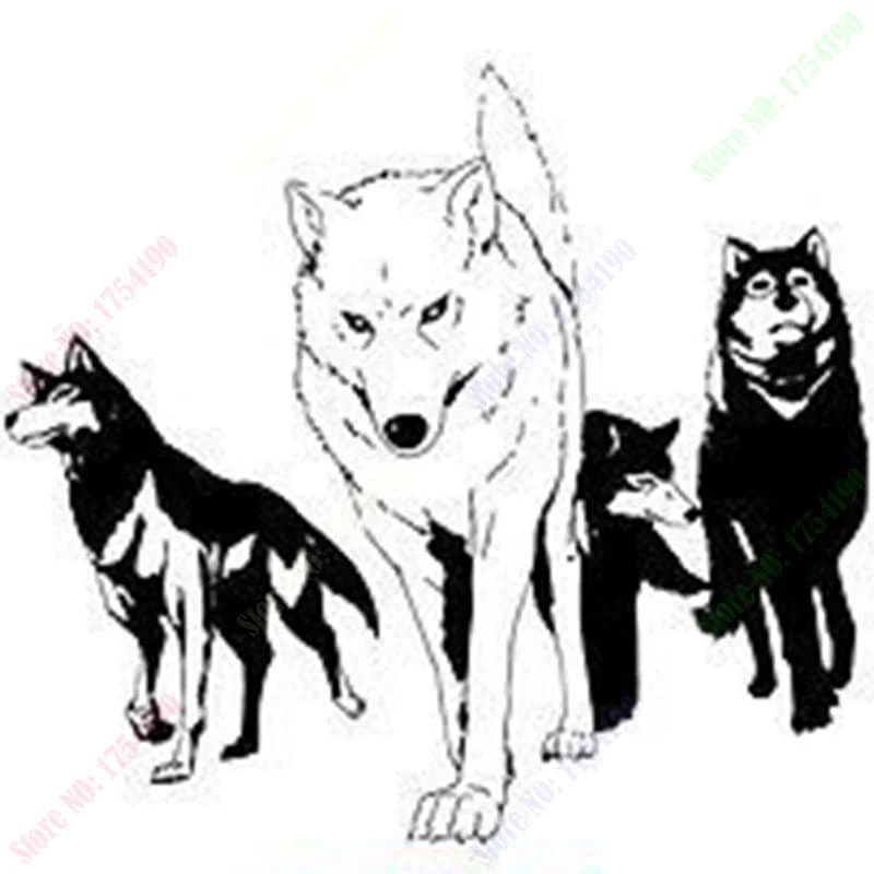 WALL VIINYL STICKER DECAL ART MURAL ANIME MANGA PACK OF WOLVES Home decor wall stickers