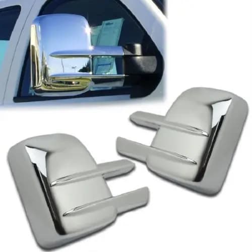 Triple Chrome Plated ABS Mirror Covers for  07-13 Chevy Silverado 2500/3500 HD/GMC Sierra 2500/3500/HD