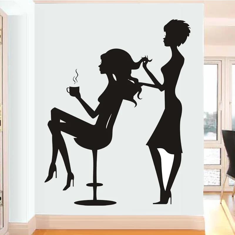 Beauty Salon Spa Stylist Hairdresser Wall Art Sticker Decal Home DIY Decoration Decor Wall Mural Removable Shop Decal Sticker