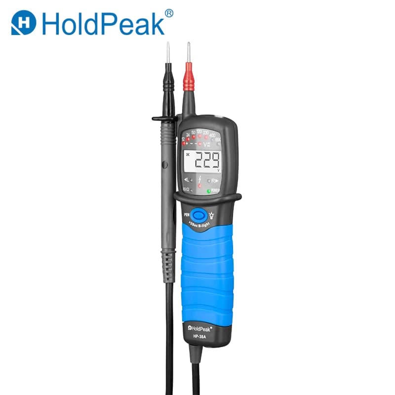 HP-38A Tester Pen, Digital LCD Display AC/DC Voltage Tester Non-contact Auto-range, Phase Rotation, Test Detector Continuity Tes