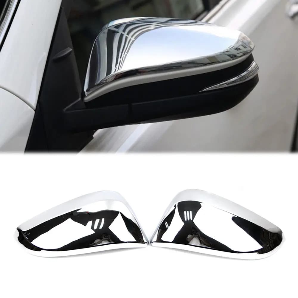 Rearview Side Wing Mirror Cover for Toyota RAV4 2013 2014 2015 2016 2017 2018 ABS Chrome Exterior Molding Trim