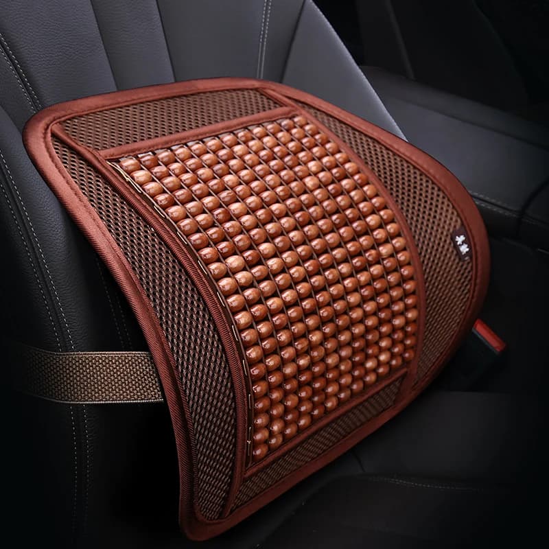 Car Seat Waist Cushion Office Chair Massage Back Lumbar Support Mesh Cushion Pad Black Mesh Back Lumbar Cushion for Car Driver