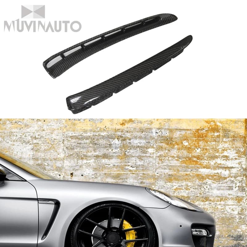 For Porsche Panamera 970 2010-2012 Real Carbon Fiber Front Steel Plate Entrance Carbon Fiber Exit and Carbon Side Entrance